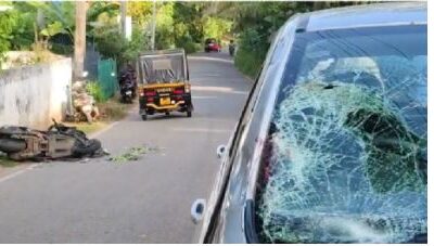 വർക്കല പണയിൽ കടവ് പാലത്തിനു സമീപം ബൈക്കും കാറും കൂട്ടിയിടിച്ച് യുവാവിന് ദാരുണാന്ത്യം