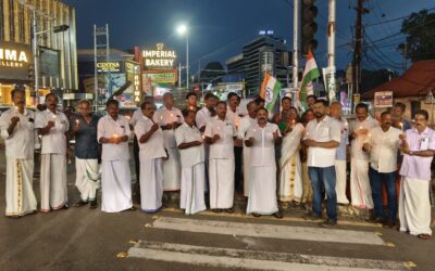 ഐ എൻ സി ആറ്റിങ്ങൽ ഈസ്റ്റ് മണ്ഡലം കോൺഗ്രസ് കമ്മിറ്റിയുടെ നേതൃത്വത്തിൽ പ്രതിഷേധ ജ്വാല സംഘടിപ്പിച്ചു