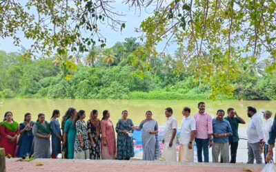 ചിറയിൻകീഴ് പുളിമുട്ടു കടവിൽ രണ്ടര ലക്ഷം കാരച്ചെമ്മീൻ കുഞ്ഞുങ്ങളെ നിക്ഷേപിച്ചു