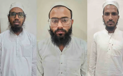 ഇന്ത്യയിലുടനീളം സ്ഫോടനങ്ങള്ക്ക് പദ്ധതിയിട്ടു; മൂന്ന് ഐഎസ് ഭീകരര് അറസ്റ്റില്