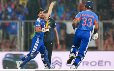 തലങ്ങും വിലങ്ങും പറന്നത് ’23’ എണ്ണം; ​ഗ്രീൻഫീൽഡിൽ ഇന്ത്യയുടെ ‘സിക്സർ‌ ഫെസ്റ്റ്’! റെക്കോര്‍ഡ് സ്‌കോർ