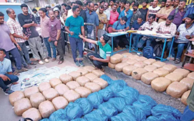 മുന്നൂറ് കിലോയോളം വരുന്ന കഞ്ചാവ് പോലീസിന്റെ ഡാൻസാഫ് വിഭാഗം പിടികൂടി