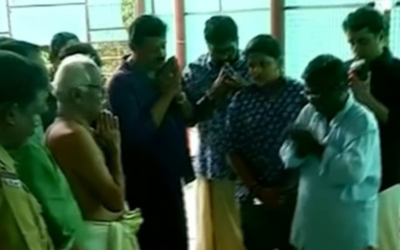 ശബരിമല കൊടിമര പ്രതിഷ്ഠയ്ക്ക് സിനിമാതാരങ്ങള്‍ സംഭാവന നല്‍കുന്ന ദൃശ്യങ്ങള്‍ പുറത്ത്