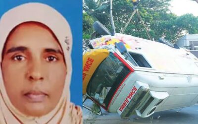 വിഷം കഴിച്ച മകനുമായി ആശുപത്രിയിലേക്ക് പോകുമ്പോള് അപകടം; ആംബുലന്സ് മറിഞ്ഞു, അമ്മ മരിച്ചു