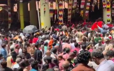 കൊടുങ്ങല്ലൂര്‍ മീന ഭരണി ആഘോഷങ്ങള്‍ക്ക് തുടക്കം, ഭക്തിസാന്ദ്രമായ അന്തരീക്ഷത്തില്‍ കോഴിക്കല്ല് മൂടല്‍ ചടങ്ങ്