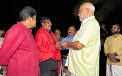 സഞ്ജുവിന്റെ വീട് സന്ദര്ശിച്ച് എം എ ബേബി