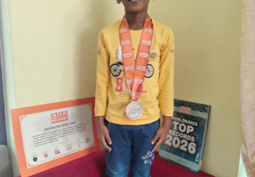 റെക്കോർഡ് നേട്ടത്തിൽ ആറ്റിങ്ങൽ സ്വദേശിയായ 7വയസ്സുകാരൻ