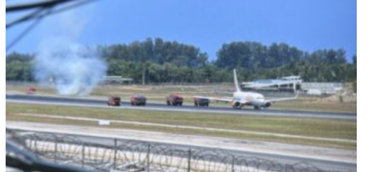 ലാൻഡിങ്ങിനിടെ എയർ ഇന്ത്യ എക്സ്പ്രസ് വിമാനത്തിന്‍റെ ലാൻഡിങ് ഗിയർ തകർന്ന് അപകടം