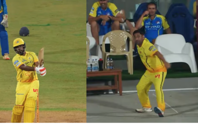 ചെപ്പോക്കില് സഞ്ജുവിന്റെ സിക്സര് പൂരം, പന്ത് പെറുക്കി ധോനി