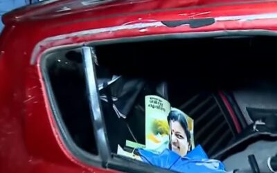 കലാശക്കൊട്ട്; യുഡിഎഫ് പ്രവർത്തകരുടെ കാർ വിദ്യാർഥികളെ ഇടിച്ചുതെറിപ്പിച്ചു, ബിന്ദു കൃഷ്ണയുടെ പ്രചാരണ വാഹനമെന്ന് സിപിഎം