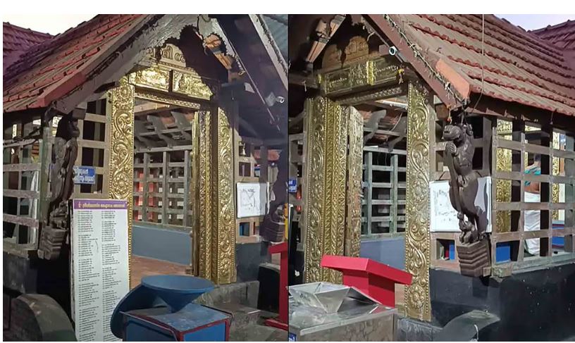 പന്തളം കൊട്ടാരത്തിൽ നിന്ന് തിരുവാഭരണത്തിലെ കാണിപ്പൊന്ന് കാണാതായി;‌ അബദ്ധത്തിൽ പോക്കറ്റിലിട്ട് പോയതെന്ന് പൊലീസ്