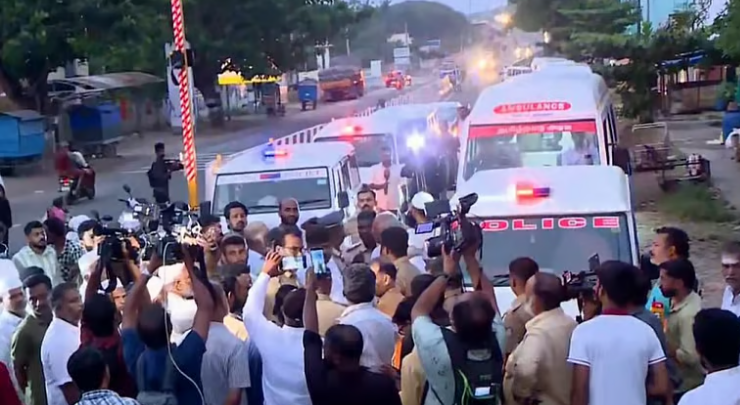 ചേതനയറ്റ ശരീരവുമായി അവര്‍ നാട്ടിലേക്ക് മടങ്ങുന്നു; ഉള്ളുലഞ്ഞ് കേരളം; സ്‌കൂളില്‍ പൊതുദര്‍ശനം