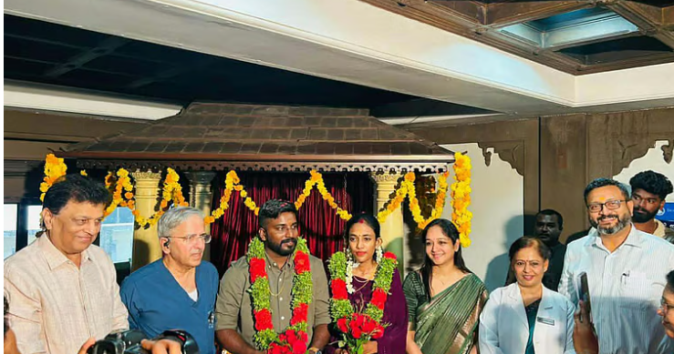 വീണ്ടും വിവാഹവേദിയായി ലേക് ഷോര്‍ ആശുപത്രി; ചികിത്സയിലുള്ള യുവതിയെ താലി ചാര്‍ത്തി വരന്‍ടി