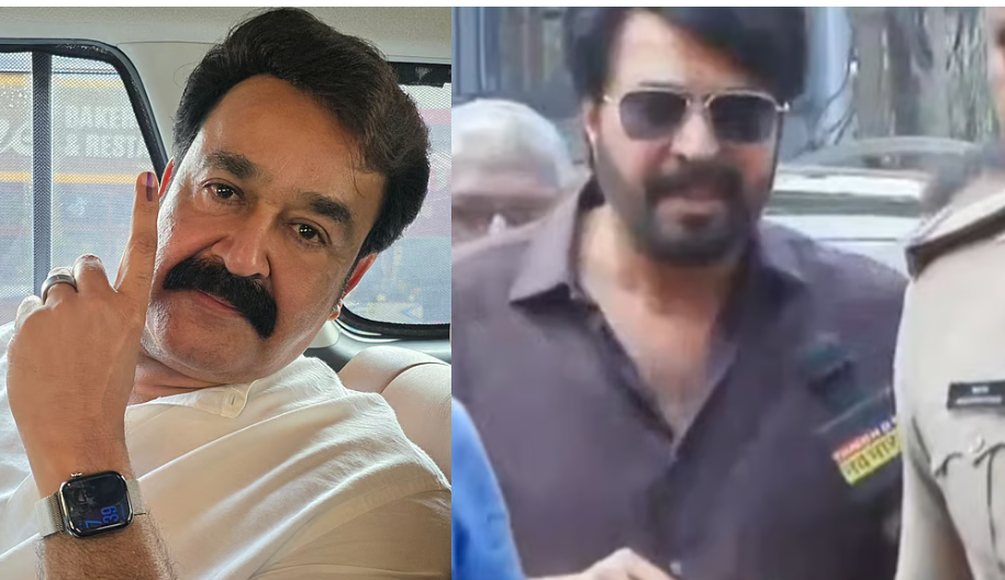 ‘ഇനി നിങ്ങളുടെ ഊഴം’; വോട്ട് ചെയ്ത് മോഹൻലാലും മമ്മൂട്ടിയും