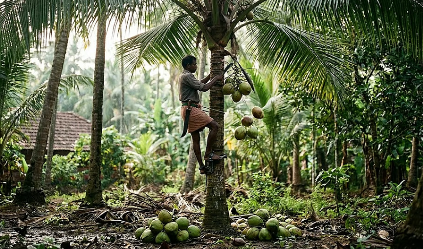 തെങ്ങോളം വളരുന്നു ‘കയറ്റക്കൂലി’, തെങ്ങു കയറ്റക്കാരുടെ വരുമാനത്തില്‍ 83 ശതമാനം വര്‍ധന