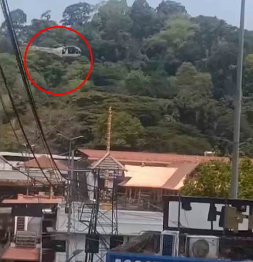 ശബരിമലയ്ക്ക് മുകളില്‍ കോസ്റ്റ് ഗാര്‍ഡിന്റെ ഹെലികോപ്റ്റര്‍, ദൃശ്യങ്ങള്‍ പകര്‍ത്തി; അന്വേഷണത്തിന് ഉത്തരവ്