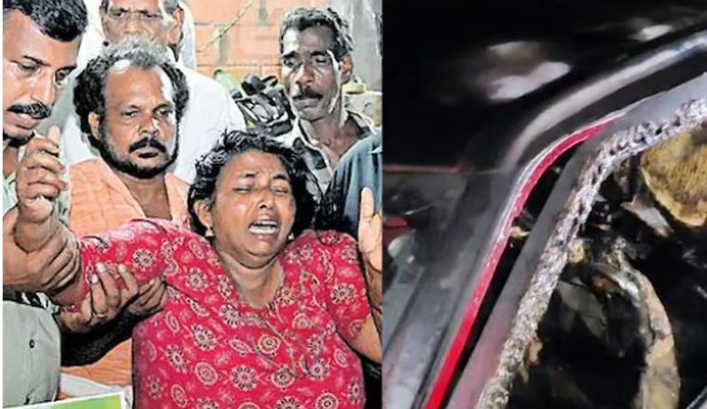 കാറിനുള്ളില്‍ പെട്രോള്‍, കന്നാസുമായി പോകുന്ന സ്ത്രീ ആര്? ഗര്‍ഭിണി വെന്തുമരിച്ചതില്‍ സിസിടിവി ദൃശ്യം കേന്ദ്രീകരിച്ച് അന്വേഷണം
