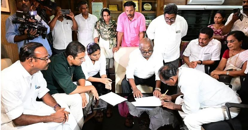 എല്ലാ കുടുംബങ്ങള്ക്കും 5 സെന്റ് വീതം, റോഡ്, 1000 ചതുരശ്ര അടി വീട് ; മലയിടംതുരുത്തില് കരാര്