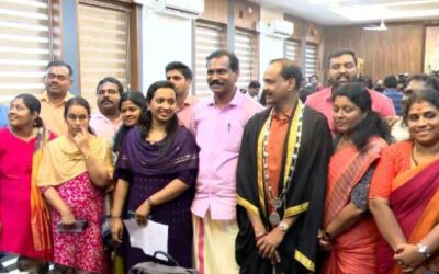 ഹൈക്കോടതി റദ്ദാക്കിയ സത്യപ്രതിജ്ഞ വീണ്ടും; തിരുവനന്തപുരം കോർപ്പറേഷനിലെ 19 ബിജെപി കൗൺസിലർമാർ ചുമതലയേറ്റു