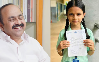 മുഖ്യമന്ത്രി സ്‌കൂളിലെത്തിയാല്‍ പബ്ലിസിറ്റി കിട്ടും, കൂടുതല്‍ കുട്ടികള്‍ വരും; മുഖ്യമന്ത്രിക്ക് നാലാം ക്ലാസുകാരിയുടെ കത്ത്, വരാമെന്ന് വി ഡി സതീശന്‍
