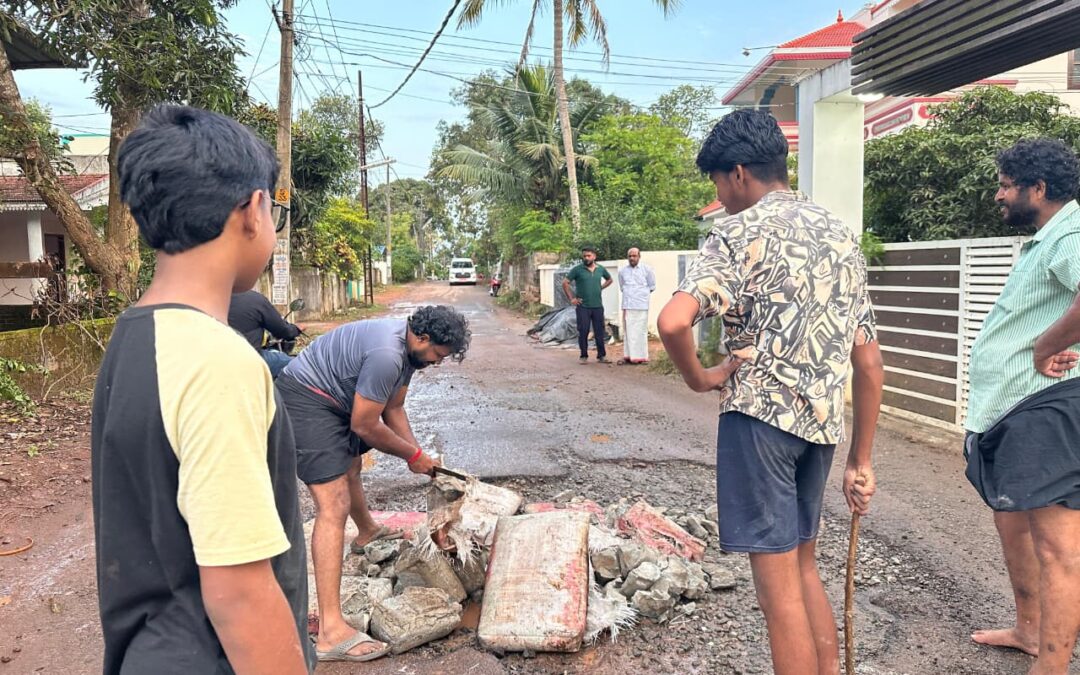 വാർഡ് കൗൺസിലറിന്റെ നേതൃത്വത്തിൽ റോഡ് കോൺക്രീറ്റ് ചെയ്തു
