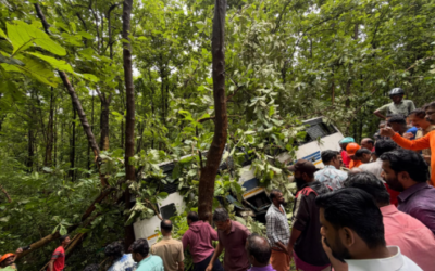 നെല്ലിയാമ്പതി ചുരത്തിൽ ബസ് അപകടം; ഒരു മരണം, രണ്ടുപേരുടെ നില ഗുരുതരം