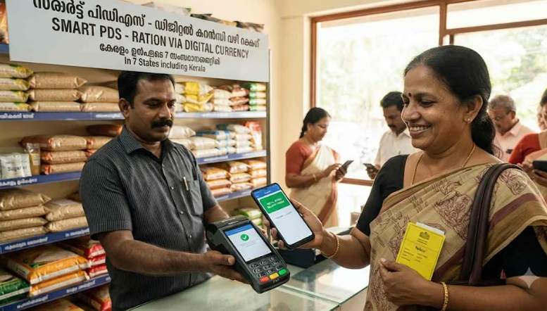 ഡിജിറ്റല് കറന്സിയിലൂടെ റേഷന് വിതരണം: കേരളം ഉള്പ്പെടെ 7 സംസ്ഥാനങ്ങളില് പദ്ധതി വരുന്നു