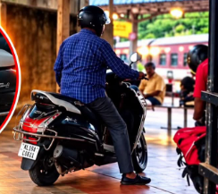 പൊലീസ് ഇൻസ്പെക്ടറെന്ന് അവകാശപ്പെട്ട് വർക്കല റെയിൽവേ സ്റ്റേഷനിലെ പ്ലാറ്റ്ഫോമിലേക്ക് സ്കൂട്ടർ ഓടിച്ചുകയറ്റി